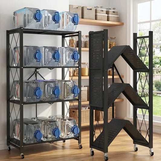 4-Tier Metal Rolling Shelf