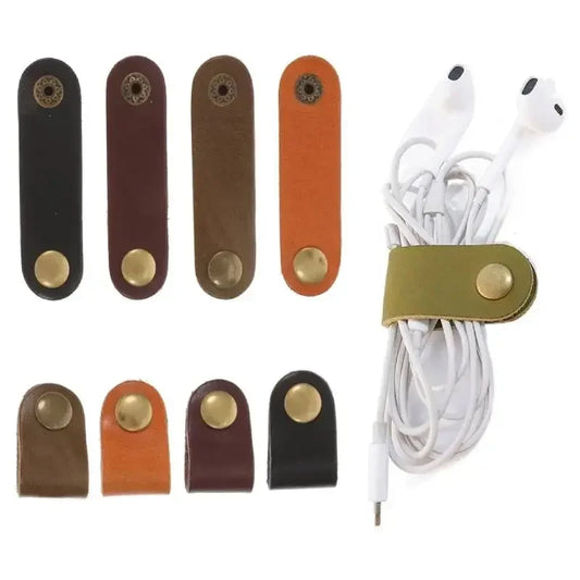 2pcs Leather Cable Straps